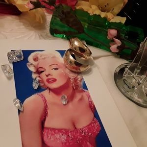 925 STERLING/GOLD WIDE HOOP POST EARRINGS